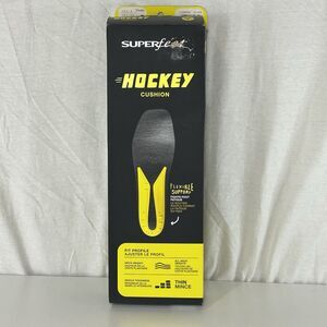 Superfeet Hockey Cushion Insoles Thin Thickness Youth Size B 3-4 US, EU 34-36